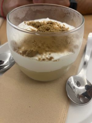 The creamy Portuguese biscuit dessert was amazing  at A Minha Avó in Lisbon