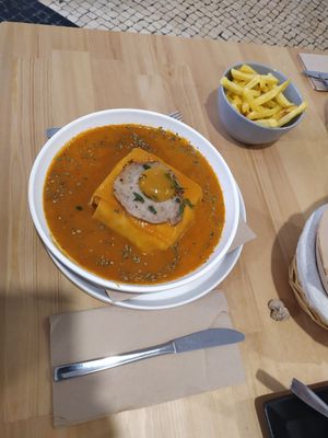 Francesinha at A Minha Avó in Lisbon
