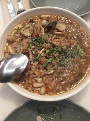 Arroz de polvo (octupus rice) 👍 delicious sea flavour at A Minha Avó in Lisbon