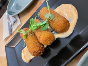 Croquettes (taste was amazing) at A Minha Avó in Lisbon