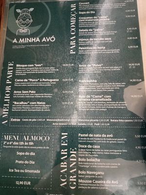 Ementa at A Minha Avó in Lisbon