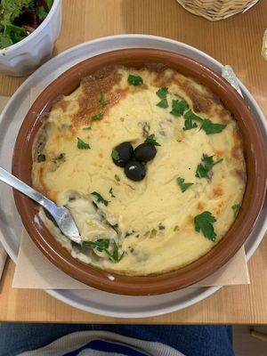 typical gratin (delicious) at A Minha Avó in Lisbon
