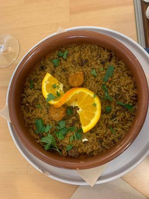 typical duck rice (not a fan) at A Minha Avó in Lisbon