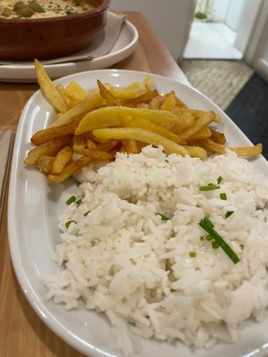 Sides from house "steak" at A Minha Avó in Lisbon