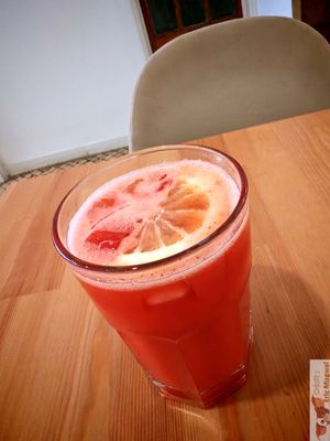 Strawberry and ginger lemonade at A Minha Avó in Lisbon