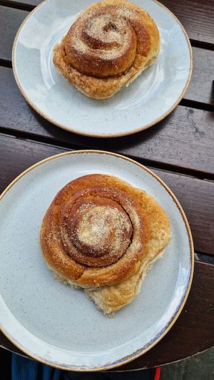 Vegan cinnamon roll at Godt Brød in Bergen