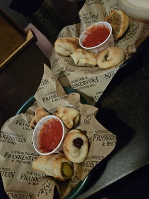 Lovely small bite food completely vegan at Frankenstein and Bier Keller in Edinburgh
