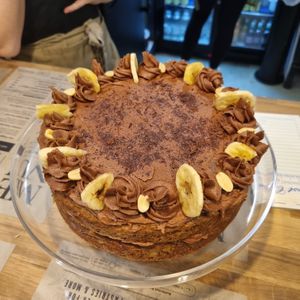 Vegan Peanut Butter Banana Cake at Butternut Pantry in Saundersfoot