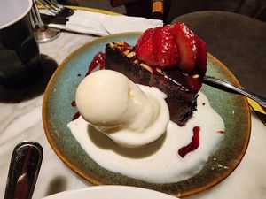 Vegan mud cake at Harrigan's Hunter Valley in Pokolbin