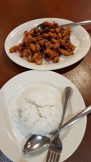 Food at Happy Vege Restaurant in Kuala Terengganu