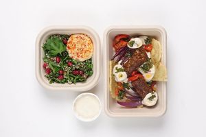 Lentil Shawarma with Tahini Yoghurt & Chimichurri
 at DAD Daily Meal Delivery in London