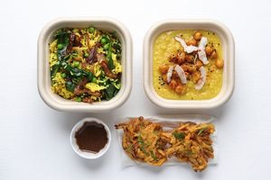Tarka Dal, Biryani & Potato Pakora
 at DAD Daily Meal Delivery in London
