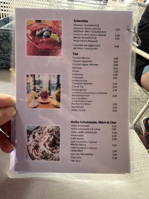 Menu  at Dreiviertel in Cologne