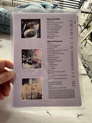 Menu  at Dreiviertel in Cologne
