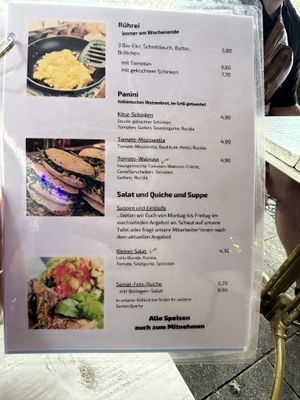 Menu  at Dreiviertel in Cologne