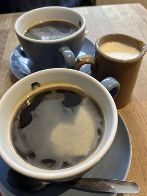 Coffees & oat   at The Mad Merchant Coffee House in Plymouth