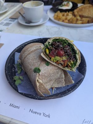Burrito vegano at Ol'Days in Buenos Aires