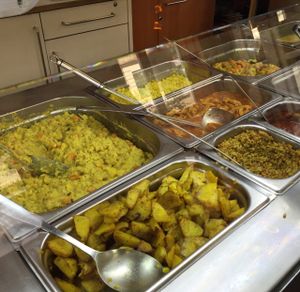 part of the buffet - charged by weight - vegan clearly marked at Rama in Riga