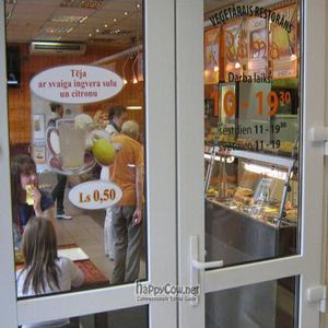 Nice cafeteria at Rama in Riga