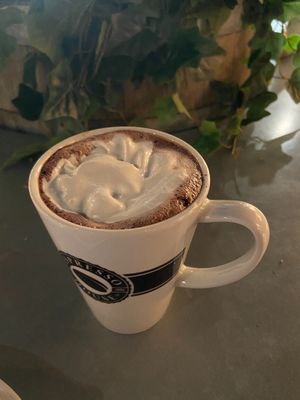 Vegan Hot Chocolate 🍫 with cream  at Espresso House - Stortorget in Lund