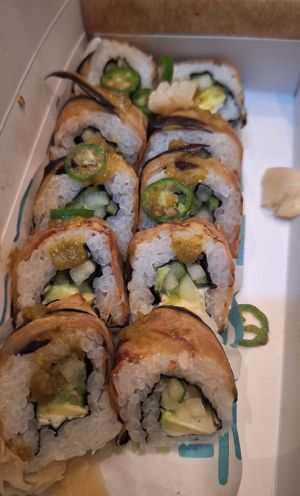 ¡Nasu Roll! 🍆🥑🫑🌶🔥🥵

Delicioso, pero también algo picante at Vegan On Polanco in Mexico City