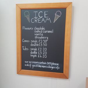 Vegan ice cream flavours and gluten free cones available at Fetcha Chocolates in Campbeltown