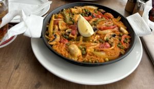 vegetable paella  at El Gran Sol in Tenerife
