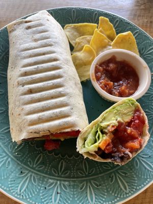 Vegan Burrito (individually made)  at Cafecito Del Mar in El Paredon