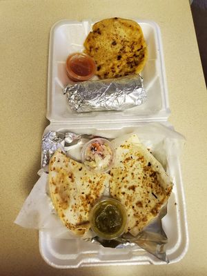 Vegan papusa, tamale & Quesadilla at 3 in 1 Restaurant in Indianapolis