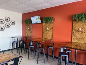 New dining room tables (bar height) at 3 in 1 Restaurant in Indianapolis