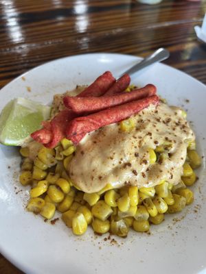 Vegan Mexican Street Corn (sans the vegan chz)  at 3 in 1 Restaurant in Indianapolis