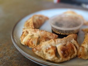 Wontons at Wok And Slice in North London