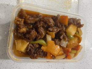 Vegan Sweet and Sour Chicken  at Wok And Slice in North London