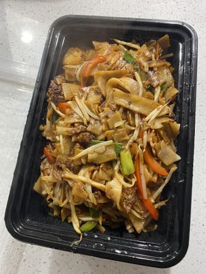 Vegan Chicken Ho Fun  at Wok And Slice in North London