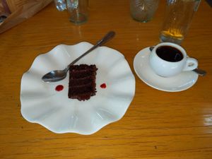 Dessert & coffee at V.O.P. - Very Organic People in Santiago