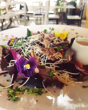 Vegetarian ceasar salad at V.O.P. - Very Organic People in Santiago