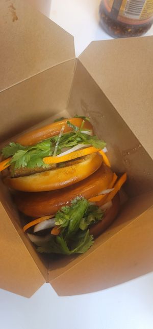 Fried bao with grilled tofu!!!! 5/5 delicious at Pho Craft in Austin