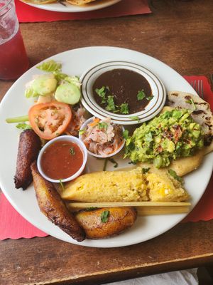 the Vegan Bliss plate - sooo delicious at La Macarena in New Orleans