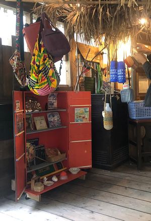 Second hand corner  at Komagen in Nakijin