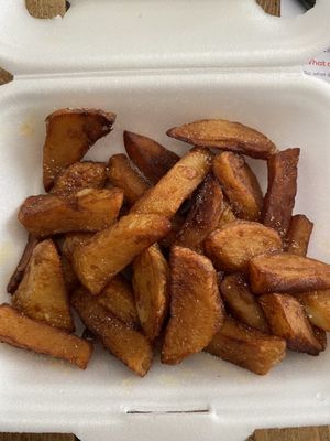 Homemade chunky chips   at Ying's Thai Takeaway in Sunderland