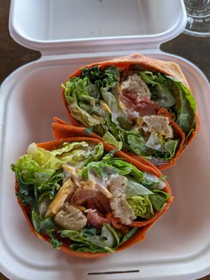 Chicken Club Wrap at Project Pollo in Dallas