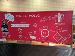 Sign at Project Pollo in Dallas