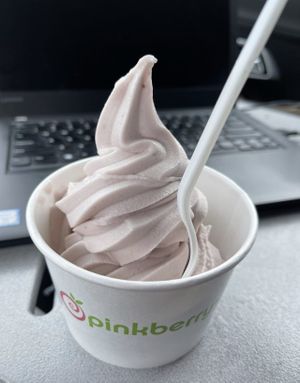 Coconut milk strawberry   at Pinkberry in Glendale