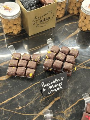 Homemade vegan chocolates  at Mika in Reykholt