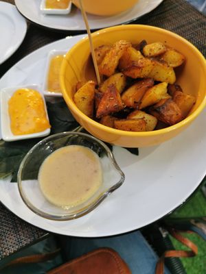 Potatoes as a side dish at Pura Vida Tapas Bar in Tenerife