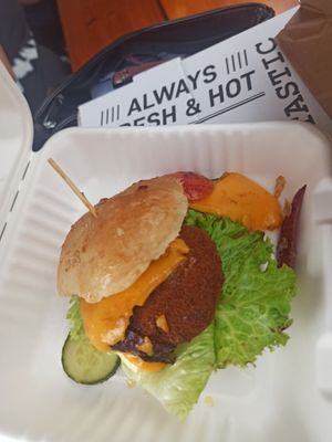 Vegan Burger at Pura Vida Tapas Bar in Tenerife