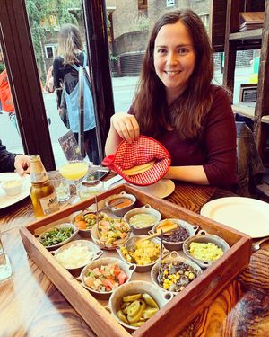 Taco vegan sharing tray at Mestizo in North West London
