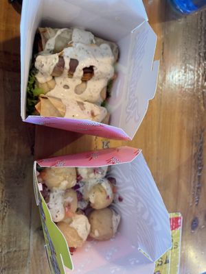 Spring rolls and veggie balls to go  at Rockabilly in Gran Canaria