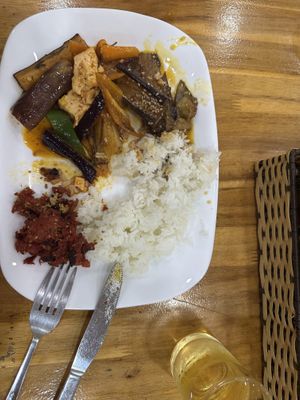   at Vegetarian in the Golden Age in Vientiane