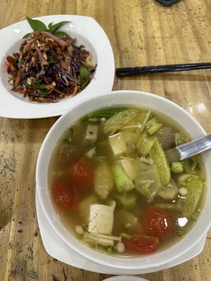   at Vegetarian in the Golden Age in Vientiane